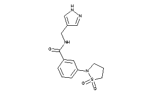 3-(1,1-diketo-1,2-thiazolidin-2-yl)-N-(1H-pyrazol-4-ylmethyl)benzamide