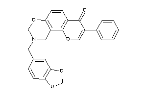 Image of 3-phenyl-9-piperonyl-8,10-dihydropyrano[2,3-f][1,3]benzoxazin-4-one