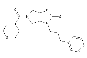 3-(3-phenylpropyl)-5-(tetrahydropyran-4-carbonyl)-3a,4,6,6a-tetrahydropyrrolo[3,4-d]oxazol-2-one