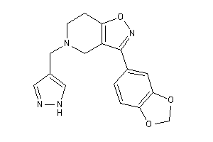 Image of 3-(1,3-benzodioxol-5-yl)-5-(1H-pyrazol-4-ylmethyl)-6,7-dihydro-4H-isoxazolo[4,5-c]pyridine