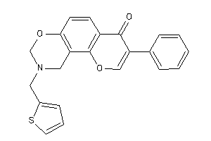 Image of 3-phenyl-9-(2-thenyl)-8,10-dihydropyrano[2,3-f][1,3]benzoxazin-4-one