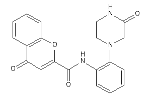 4-keto-N-[2-(3-ketopiperazino)phenyl]chromene-2-carboxamide