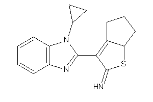 [3-(1-cyclopropylbenzimidazol-2-yl)-4,5,6,6a-tetrahydrocyclopenta[b]thiophen-2-ylidene]amine