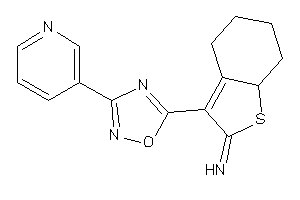 [3-[3-(3-pyridyl)-1,2,4-oxadiazol-5-yl]-5,6,7,7a-tetrahydro-4H-benzothiophen-2-ylidene]amine