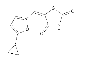 Image of 5-[(5-cyclopropyl-2-furyl)methylene]thiazolidine-2,4-quinone