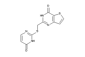 2-[[(6-keto-1H-pyrimidin-2-yl)thio]methyl]-3H-thieno[3,2-d]pyrimidin-4-one