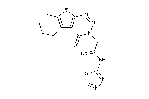 Image of 2-(4-keto-5,6,7,8-tetrahydrobenzothiopheno[2,3-d]triazin-3-yl)-N-(1,3,4-thiadiazol-2-yl)acetamide