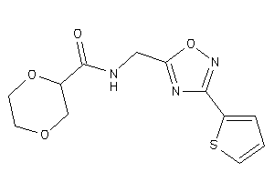 N-[[3-(2-thienyl)-1,2,4-oxadiazol-5-yl]methyl]-1,4-dioxane-2-carboxamide