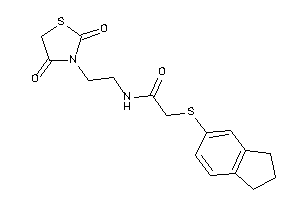 N-[2-(2,4-diketothiazolidin-3-yl)ethyl]-2-(indan-5-ylthio)acetamide
