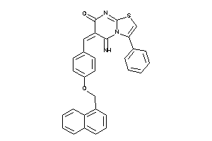 Image of 5-imino-6-[4-(1-naphthylmethoxy)benzylidene]-3-phenyl-thiazolo[3,2-a]pyrimidin-7-one