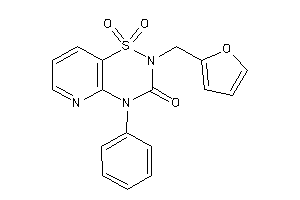 Image of 2-(2-furfuryl)-1,1-diketo-4-phenyl-pyrido[2,3-e][1,2,4]thiadiazin-3-one
