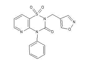 Image of 2-(isoxazol-4-ylmethyl)-1,1-diketo-4-phenyl-pyrido[2,3-e][1,2,4]thiadiazin-3-one