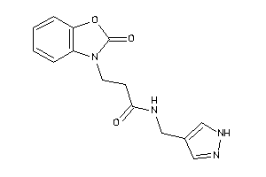 3-(2-keto-1,3-benzoxazol-3-yl)-N-(1H-pyrazol-4-ylmethyl)propionamide