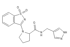 1-(1,1-diketo-1,2-benzothiazol-3-yl)-N-(1H-pyrazol-4-ylmethyl)pyrrolidine-2-carboxamide