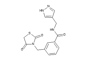 3-[(2,4-diketothiazolidin-3-yl)methyl]-N-(1H-pyrazol-4-ylmethyl)benzamide