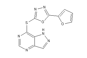 2-(2-furyl)-5-(1H-pyrazolo[4,3-d]pyrimidin-7-ylthio)-1,3,4-oxadiazole