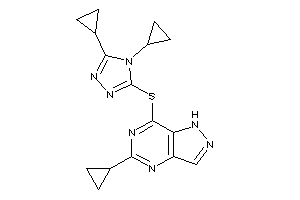 5-cyclopropyl-7-[(4,5-dicyclopropyl-1,2,4-triazol-3-yl)thio]-1H-pyrazolo[4,3-d]pyrimidine