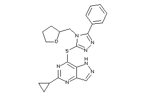 5-cyclopropyl-7-[[5-phenyl-4-(tetrahydrofurfuryl)-1,2,4-triazol-3-yl]thio]-1H-pyrazolo[4,3-d]pyrimidine