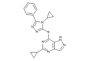 5-cyclopropyl-7-[(4-cyclopropyl-5-phenyl-1,2,4-triazol-3-yl)thio]-1H-pyrazolo[4,3-d]pyrimidine