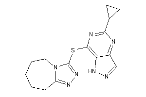 3-[(5-cyclopropyl-1H-pyrazolo[4,3-d]pyrimidin-7-yl)thio]-6,7,8,9-tetrahydro-5H-[1,2,4]triazolo[4,3-a]azepine