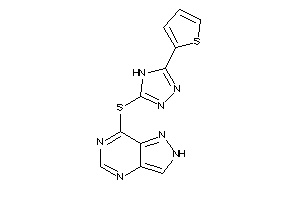 Image of 7-[[5-(2-thienyl)-4H-1,2,4-triazol-3-yl]thio]-2H-pyrazolo[4,3-d]pyrimidine