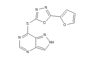Image of 2-(2-furyl)-5-(2H-pyrazolo[4,3-d]pyrimidin-7-ylthio)-1,3,4-oxadiazole