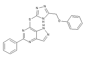 7-[[5-(phenoxymethyl)-4H-1,2,4-triazol-3-yl]thio]-5-phenyl-1H-pyrazolo[4,3-d]pyrimidine