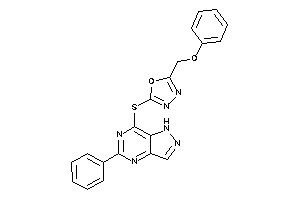 2-(phenoxymethyl)-5-[(5-phenyl-1H-pyrazolo[4,3-d]pyrimidin-7-yl)thio]-1,3,4-oxadiazole