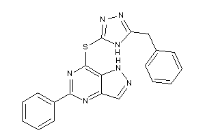 7-[(5-benzyl-4H-1,2,4-triazol-3-yl)thio]-5-phenyl-1H-pyrazolo[4,3-d]pyrimidine