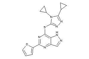 7-[(4,5-dicyclopropyl-1,2,4-triazol-3-yl)thio]-5-(2-furyl)-1H-pyrazolo[4,3-d]pyrimidine