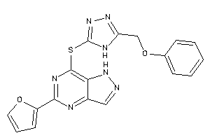 5-(2-furyl)-7-[[5-(phenoxymethyl)-4H-1,2,4-triazol-3-yl]thio]-1H-pyrazolo[4,3-d]pyrimidine