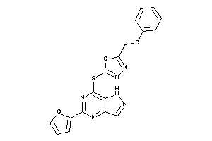 2-[[5-(2-furyl)-1H-pyrazolo[4,3-d]pyrimidin-7-yl]thio]-5-(phenoxymethyl)-1,3,4-oxadiazole