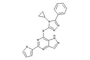 7-[(4-cyclopropyl-5-phenyl-1,2,4-triazol-3-yl)thio]-5-(2-furyl)-1H-pyrazolo[4,3-d]pyrimidine