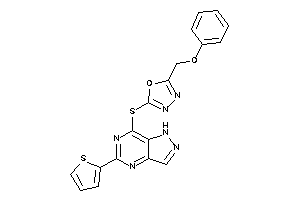 2-(phenoxymethyl)-5-[[5-(2-thienyl)-1H-pyrazolo[4,3-d]pyrimidin-7-yl]thio]-1,3,4-oxadiazole