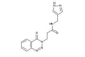 3-(4-keto-1,2,3-benzotriazin-3-yl)-N-(1H-pyrazol-4-ylmethyl)propionamide