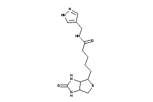 Image of 5-(2-keto-1,3,3a,4,6,6a-hexahydrothieno[3,4-d]imidazol-4-yl)-N-(1H-pyrazol-4-ylmethyl)valeramide