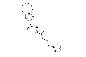 N'-[4-(1,2,4-oxadiazol-5-yl)butanoyl]-5,6,7,8-tetrahydro-4H-cyclohepta[b]thiophene-2-carbohydrazide