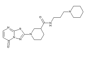 1-(5-keto-[1,3,4]thiadiazolo[3,2-a]pyrimidin-2-yl)-N-(3-piperidinopropyl)nipecotamide