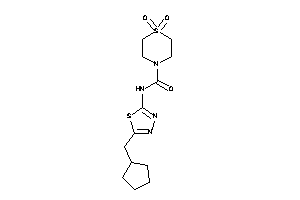 N-[5-(cyclopentylmethyl)-1,3,4-thiadiazol-2-yl]-1,1-diketo-1,4-thiazinane-4-carboxamide