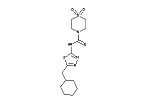 N-[5-(cyclohexylmethyl)-1,3,4-thiadiazol-2-yl]-1,1-diketo-1,4-thiazinane-4-carboxamide