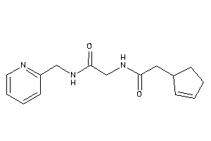 2-[(2-cyclopent-2-en-1-ylacetyl)amino]-N-(2-pyridylmethyl)acetamide