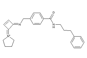 N-(3-phenylpropyl)-4-[[(4-pyrrolidin-1-ium-1-ylidenecyclobut-2-en-1-ylidene)amino]methyl]benzamide