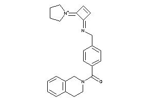 3,4-dihydro-1H-isoquinolin-2-yl-[4-[[(4-pyrrolidin-1-ium-1-ylidenecyclobut-2-en-1-ylidene)amino]methyl]phenyl]methanone