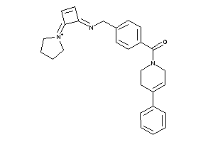 (4-phenyl-3,6-dihydro-2H-pyridin-1-yl)-[4-[[(4-pyrrolidin-1-ium-1-ylidenecyclobut-2-en-1-ylidene)amino]methyl]phenyl]methanone
