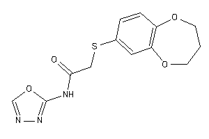 2-(3,4-dihydro-2H-1,5-benzodioxepin-7-ylthio)-N-(1,3,4-oxadiazol-2-yl)acetamide