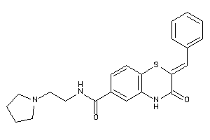 2-benzal-3-keto-N-(2-pyrrolidinoethyl)-4H-1,4-benzothiazine-6-carboxamide