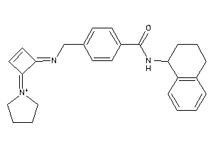 4-[[(4-pyrrolidin-1-ium-1-ylidenecyclobut-2-en-1-ylidene)amino]methyl]-N-tetralin-1-yl-benzamide