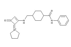 4-[[(3-keto-4-pyrrolidin-1-ium-1-ylidene-cyclobuten-1-yl)amino]methyl]-N-phenyl-cyclohexanecarboxamide