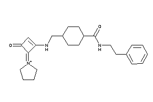 Image of 4-[[(3-keto-4-pyrrolidin-1-ium-1-ylidene-cyclobuten-1-yl)amino]methyl]-N-phenethyl-cyclohexanecarboxamide