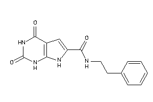 2,4-diketo-N-phenethyl-1,7-dihydropyrrolo[2,3-d]pyrimidine-6-carboxamide